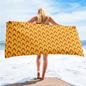 Flames Beach Towel (Fireball)